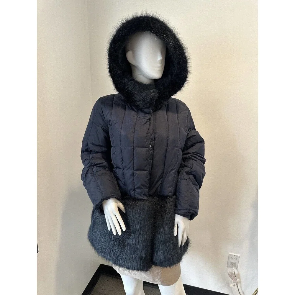 Crewcuts Girls Coat Blue Primaloft Puffer Faux Fur Jacket - Size 16 Orig.$239 - Picture 11 of 13